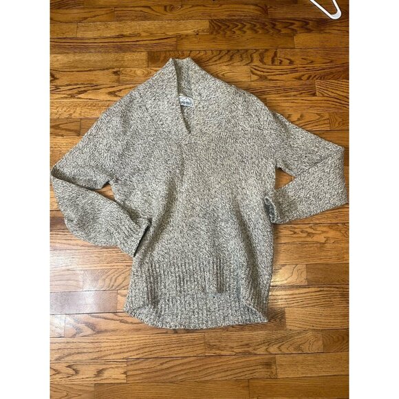 Climb High Vintage 90s Unisex Size Medium Gray V Neck Sweater - Picture 1 of 9